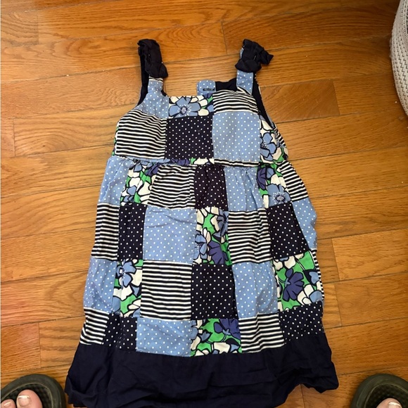 Patchwork Kids Dress‎ in Blue and Black - Picture 1 of 2